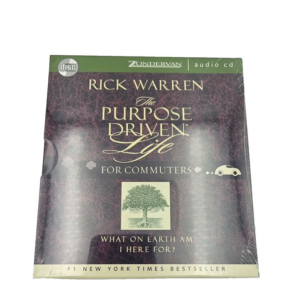 The Purpose Driven Life (For Commuters) by Rick Warren (4-Disc CD Audiobook) New